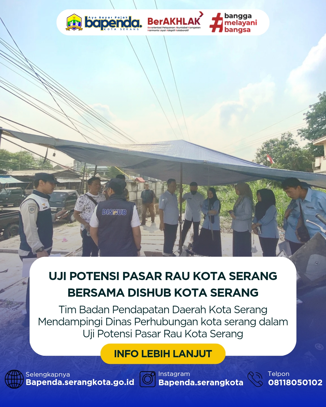 Uji Potensi Parkir di Pasar Rau Kota Serang dengan dishub