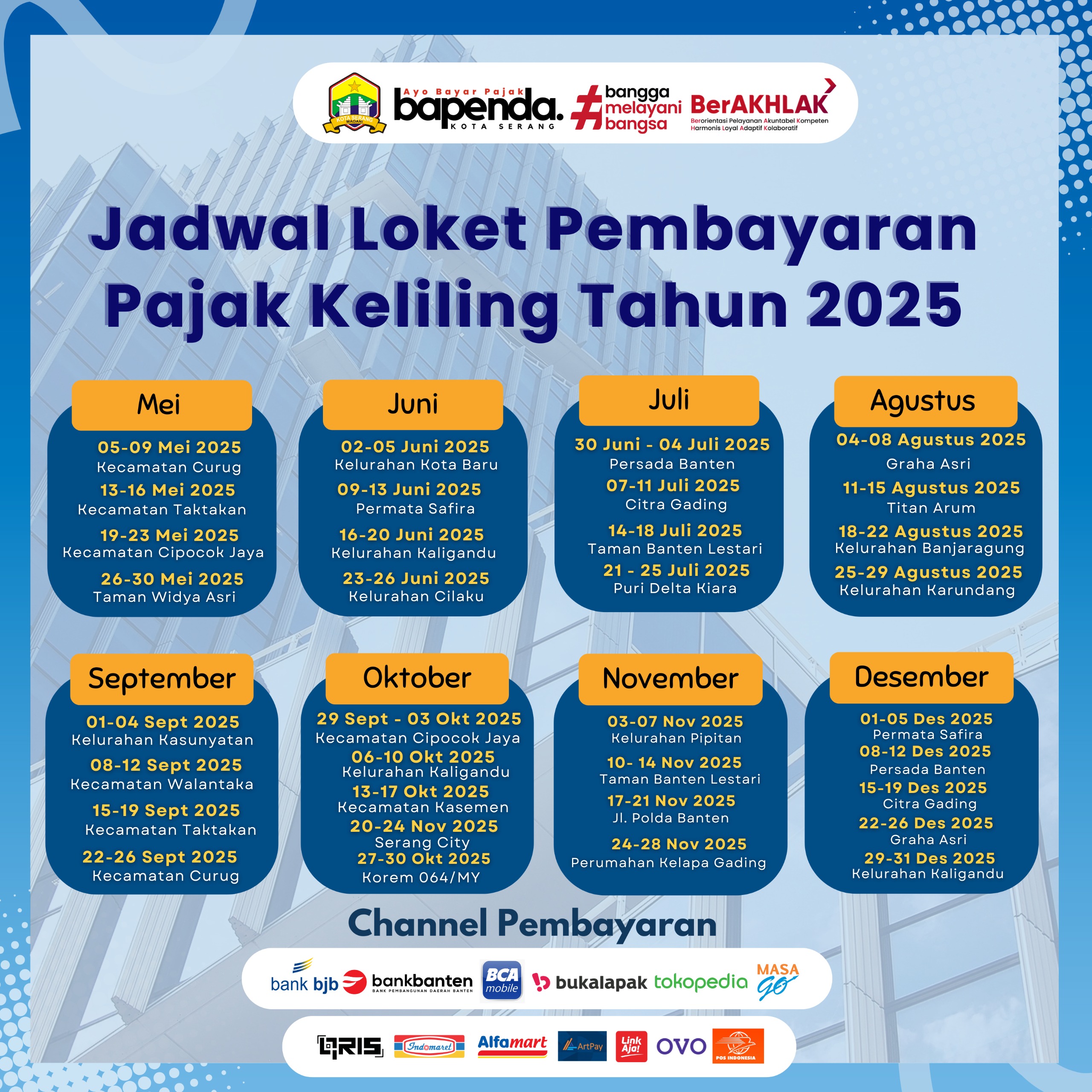 Jadwal Loket Pembayaran Pajak Keliling Tahun 2025
